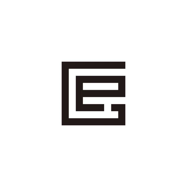 Letter Square Geometric Symbol Simple Logo Vector — ストックベクタ