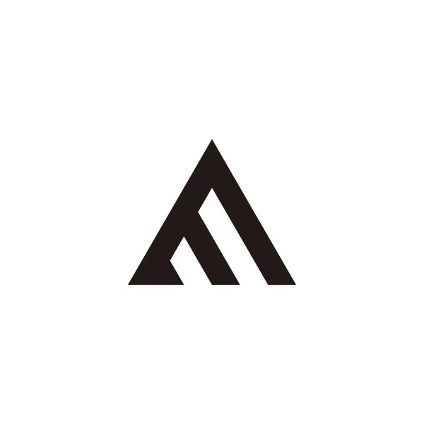 Letter Mountain Building Triangle Geometric Symbol Simple Logo Vector — Vector de stock