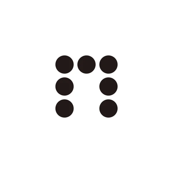Seven Circles Letter Geometric Symbol Simple Logo Vector — Archivo Imágenes Vectoriales