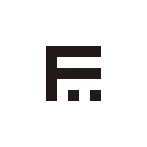 Letter Square Building Geometric Symbol Simple Logo Vector — Vettoriale Stock