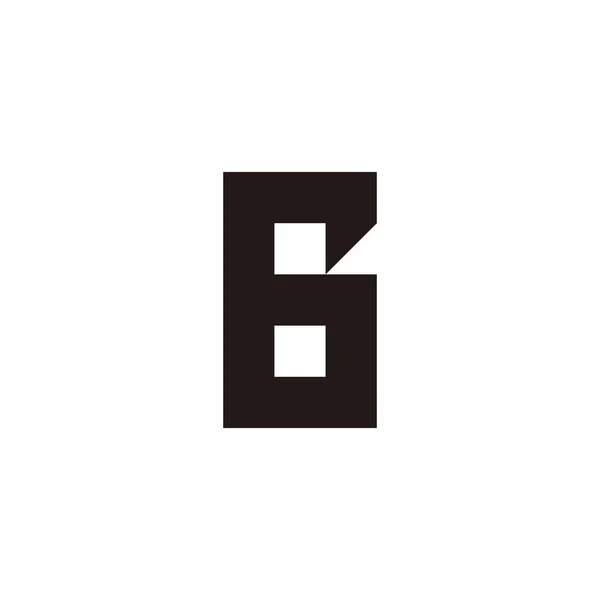 Number Square Outline Geometric Symbol Simple Logo Vector — Stockvector