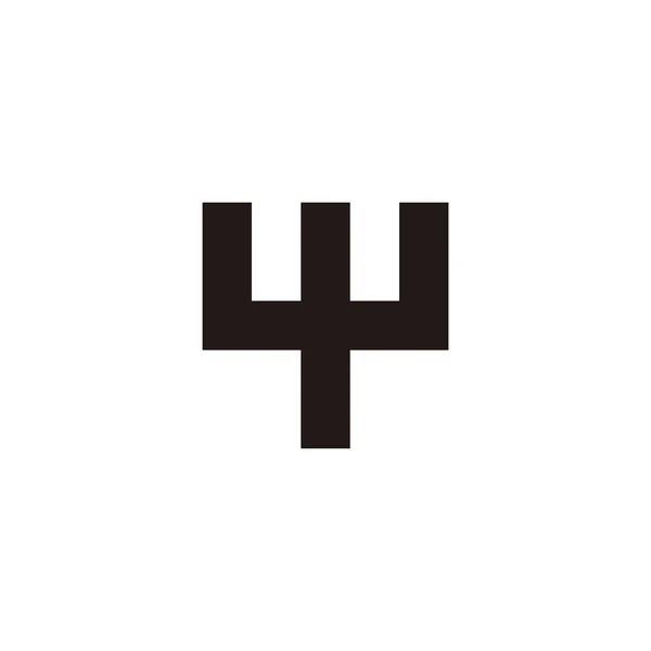 Letter Square Outlines Geometric Symbol Simple Logo Vector — Vetor de Stock