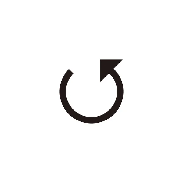 Letter Rotation Rounded Geometric Symbol Simple Logo Vector — Stok Vektör