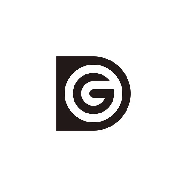 Letter Circle Geometric Symbol Simple Logo Vector —  Vetores de Stock