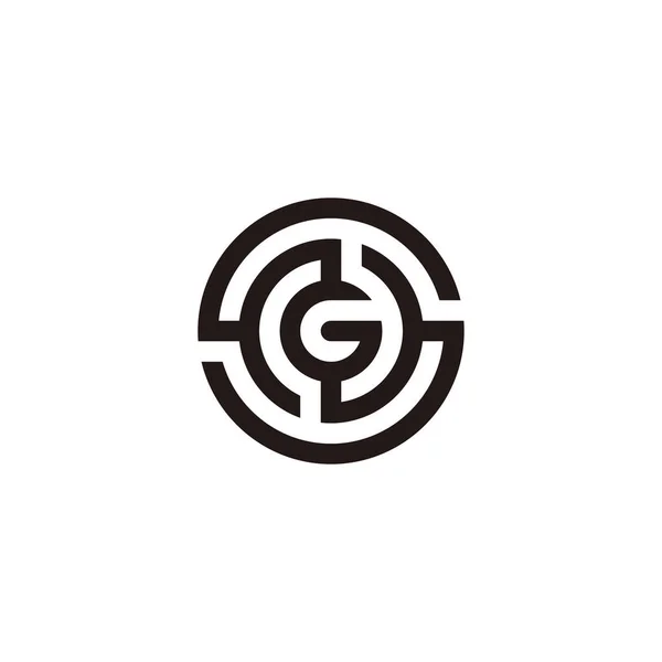 Letter Circle Thin Geometric Symbol Simple Logo Vector —  Vetores de Stock