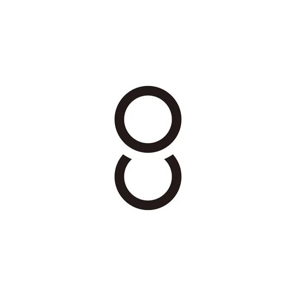 Γράμμα Αριθμός Κύκλος Γεωμετρικό Σύμβολο Απλό Διάνυσμα Λογότυπο — Διανυσματικό Αρχείο