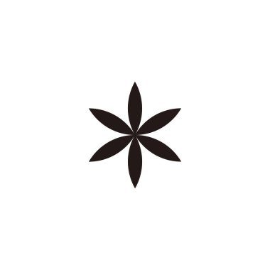 Flower, plant geometric symbol simple logo vector