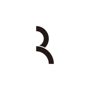 Letter R fold, simple, geometric symbol simple logo vector