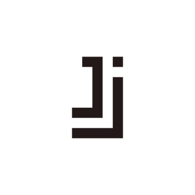 Letter Jj square, point geometric symbol simple logo vector
