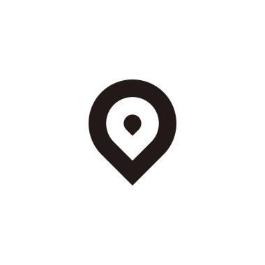 Balloon and location geometric symbol simple logo vector