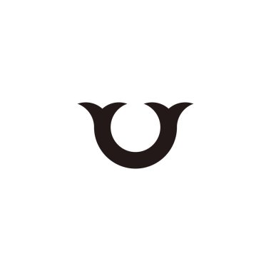 Letter U root geometric symbol simple logo vector