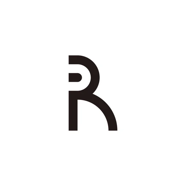 Letter Bullet Geometric Symbol Simple Logo Vector — Vetor de Stock