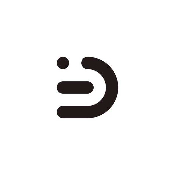 Letter Circle Outline Geometric Symbol Simple Logo Vector — Stock vektor