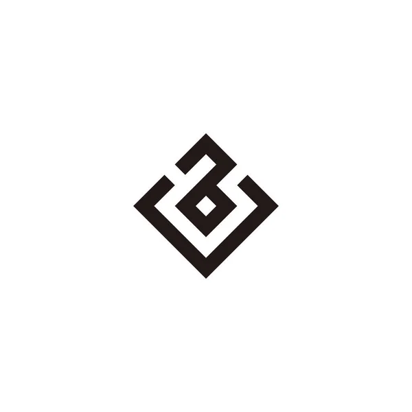 Letter Square Geometric Symbol Simple Logo Vector — Stockvektor