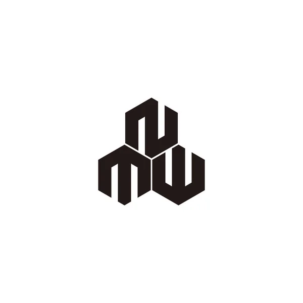 Letter Three Hexagons Geometric Symbol Simple Logo Vector — Stock Vector