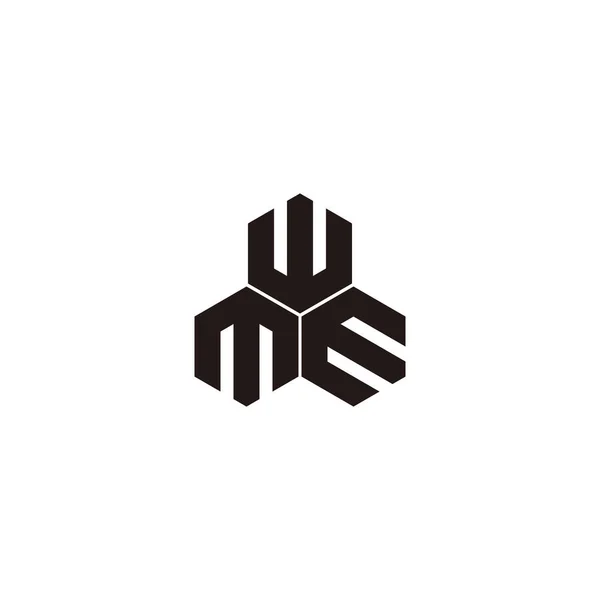 Letter Three Hexagons Geometric Symbol Simple Logo Vector — Image vectorielle