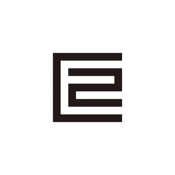 Letter Number Square Geometric Symbol Simple Logo Vector - Stok Vektor