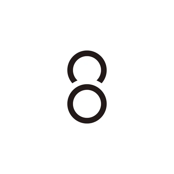 Letter Number Circle Geometric Symbol Simple Logo Vector —  Vetores de Stock