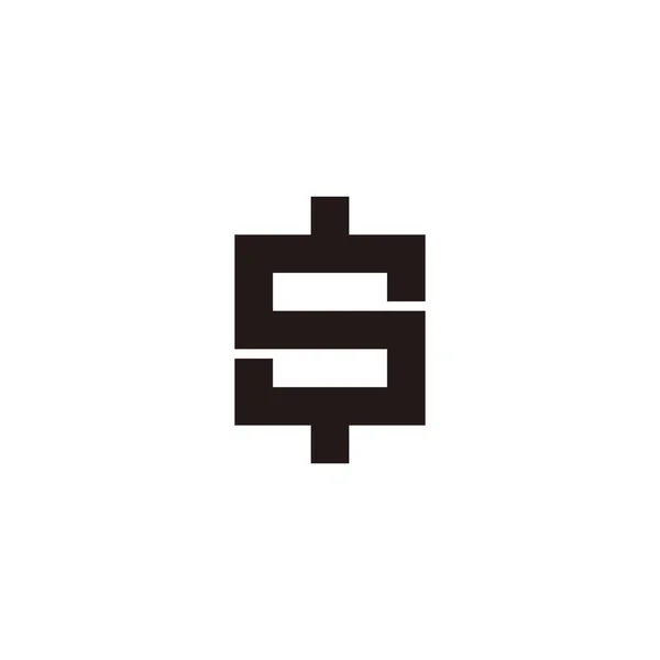 Square Geometric Symbol Simple Logo Vector — 图库矢量图片