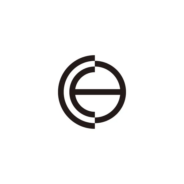 Letter Circle Lines Geometric Symbol Simple Logo Vector — 图库矢量图片
