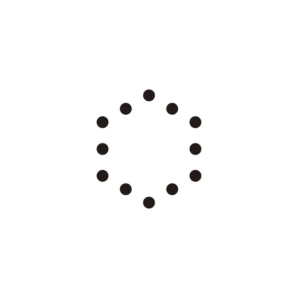 Circles Shaped Hexagon Geometric Symbol Simple Logo Vector — Stockový vektor
