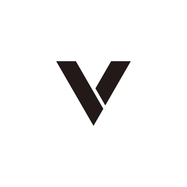 Letter Outline Fold Geometric Symbol Simple Logo Vector — Stok Vektör