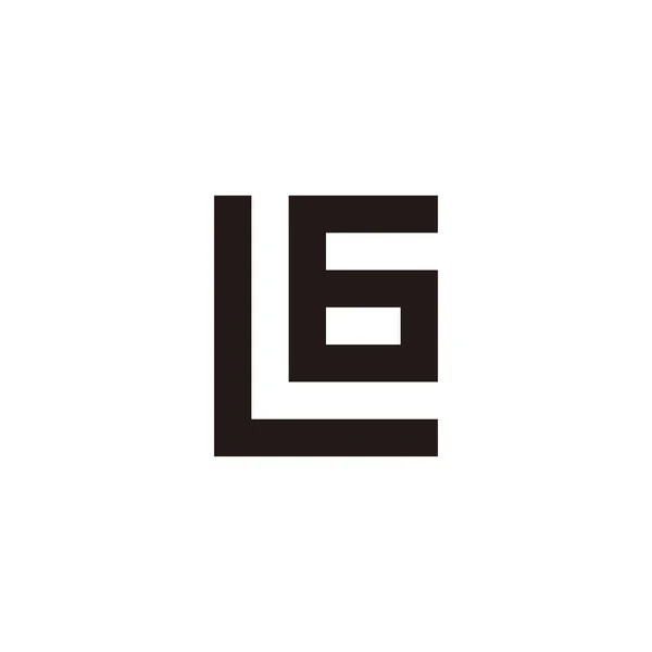 Letter Number Square Geometric Symbol Simple Logo Vector — Stockvektor