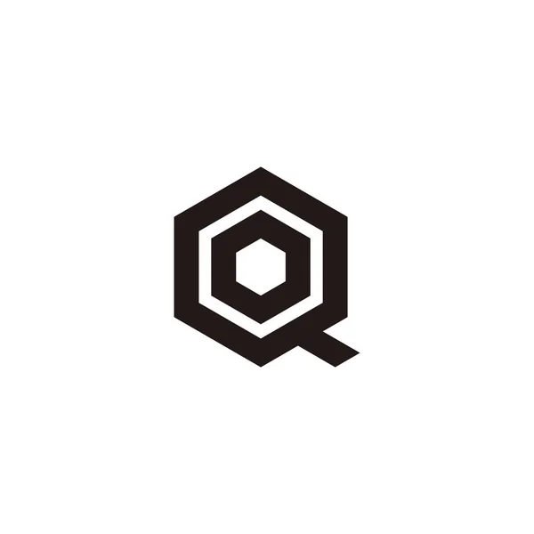 Letter Hexagon Geometric Symbol Simple Logo Vector — 스톡 벡터