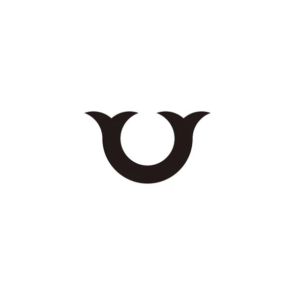 Корневой Геометрический Символ Буквы Простой Вектор Логотипа — стоковый вектор