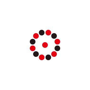 Two hexagons, circles geometric symbol simple logo vector