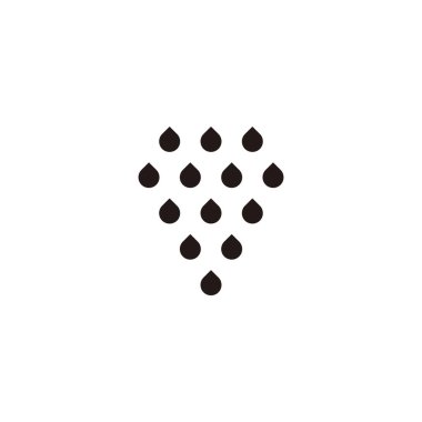 Water drops, shaped diamond geometric symbol simple logo vector