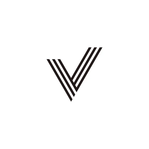 Letter Stripes Fold Geometric Symbol Simple Logo Vector — Vettoriale Stock