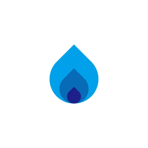 Three Water Drops Geometric Symbol Simple Logo Vector — Stockvektor