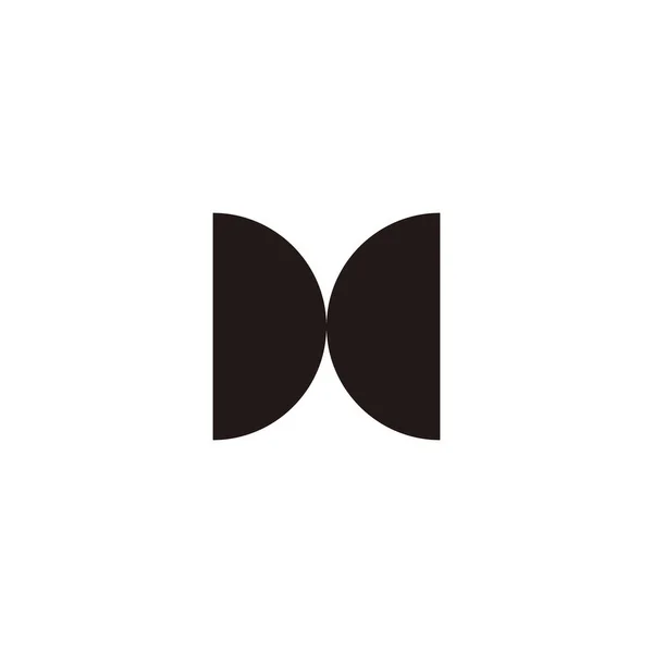Letter Semicircle Geometric Symbol Simple Logo Vector - Stok Vektor