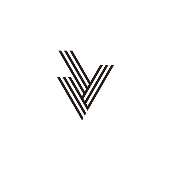 Letter Fold Stripes Geometric Symbol Simple Logo Vector — Stockvektor