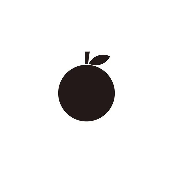 Orange Fruit Geometric Symbol Simple Logo Vector — 스톡 벡터