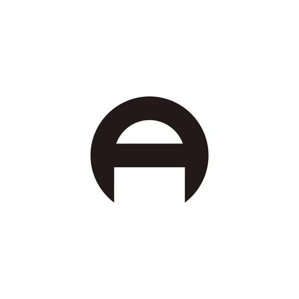 Letter Circle Outline Geometric Symbol Simple Logo Vector — Image vectorielle