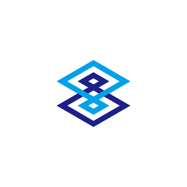 Number Diamond Geometric Symbol Simple Logo Vector — ストックベクタ