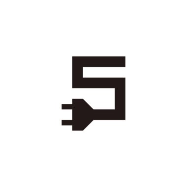 Letter S charger, square geometric symbol simple logo vector