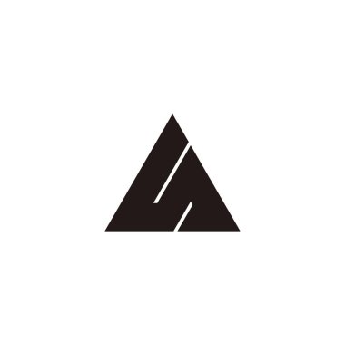 Letter S mountain, triangle geometric symbol simple logo vector