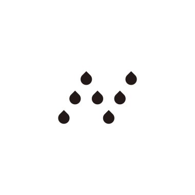 Letter N seven fires geometric symbol simple logo vector