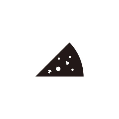 Pizza piece geometric symbol simple logo vector