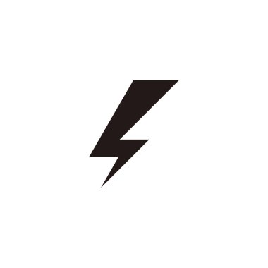 Letter s lightning, original geometric symbol simple logo vector