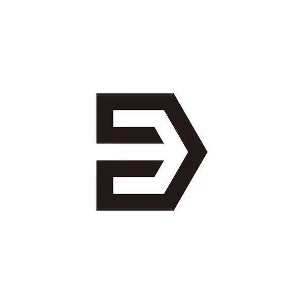 Літера Номер Напрямок Геометричний Символ Простий Вектор Логотипу — стоковий вектор
