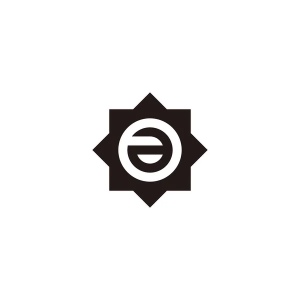 Letter Sheets Circle Geometric Symbol Simple Logo Vector — 图库矢量图片