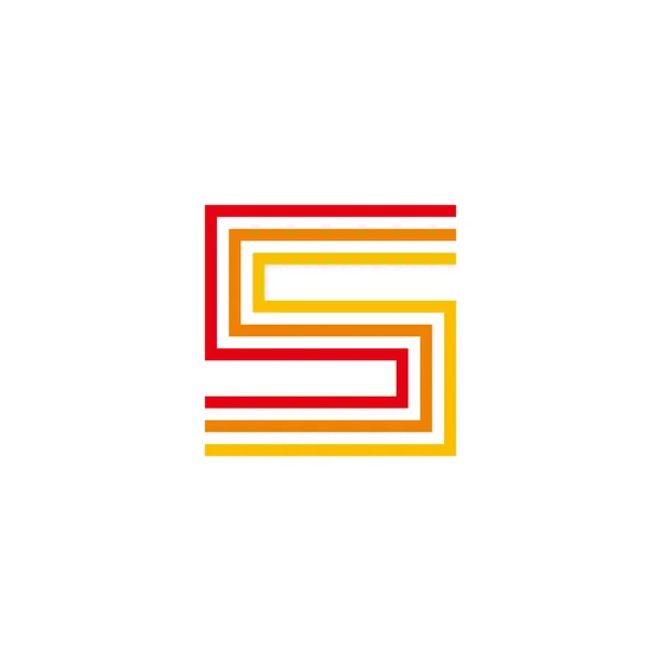 Буквы Sss Квадратный Геометрический Символ Простой Вектор Логотипа — стоковый вектор