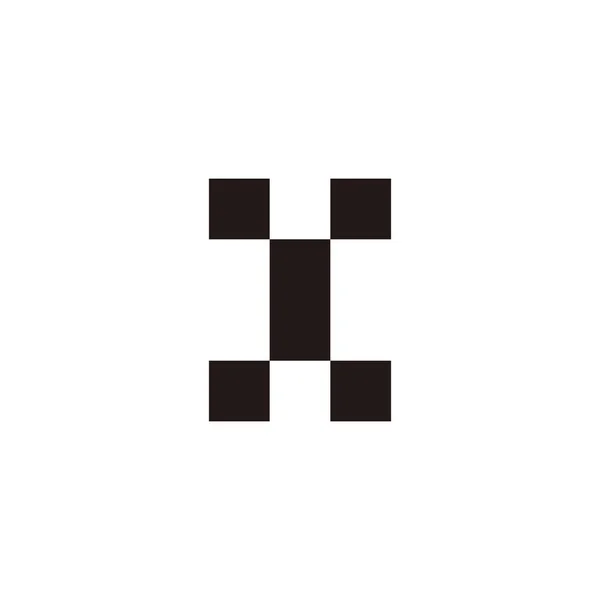 Letter Squares Geometric Symbol Simple Logo Vector — Archivo Imágenes Vectoriales