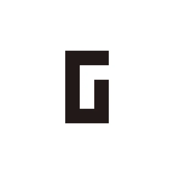 Letter Square Geometric Symbol Simple Logo Vector — Wektor stockowy
