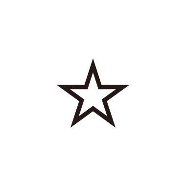 Star, outline geometric symbol simple logo vector
