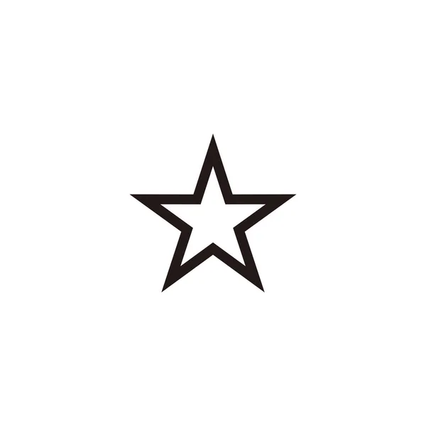 Star Outline Geometric Symbol Simple Logo Vector — Archivo Imágenes Vectoriales